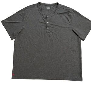 UNTUCKit Dark Gray Short Sleeve Henley Shirt
